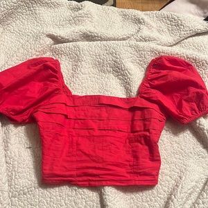 Hot Pink Puff Sleeve Top